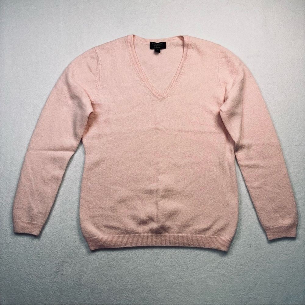 100% Cashmere Sweater Medium Soft Pink Classic Preppy Charter Club Clean Girl